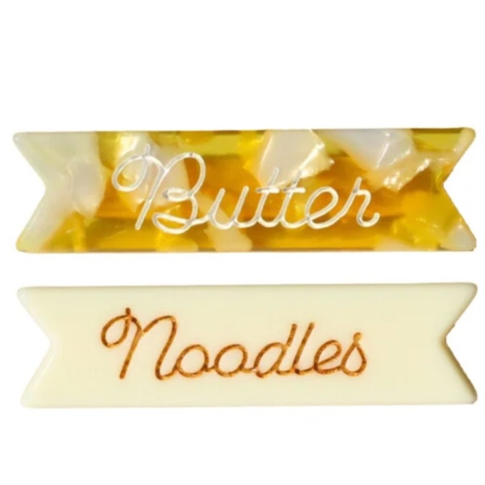 Fun Butter Noodles hair clips